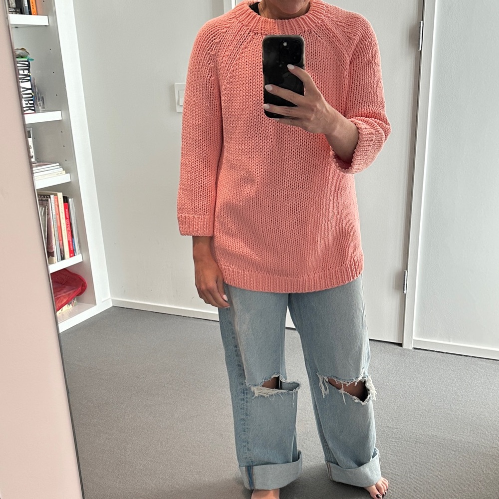 H&M oversized pink cotton sweater